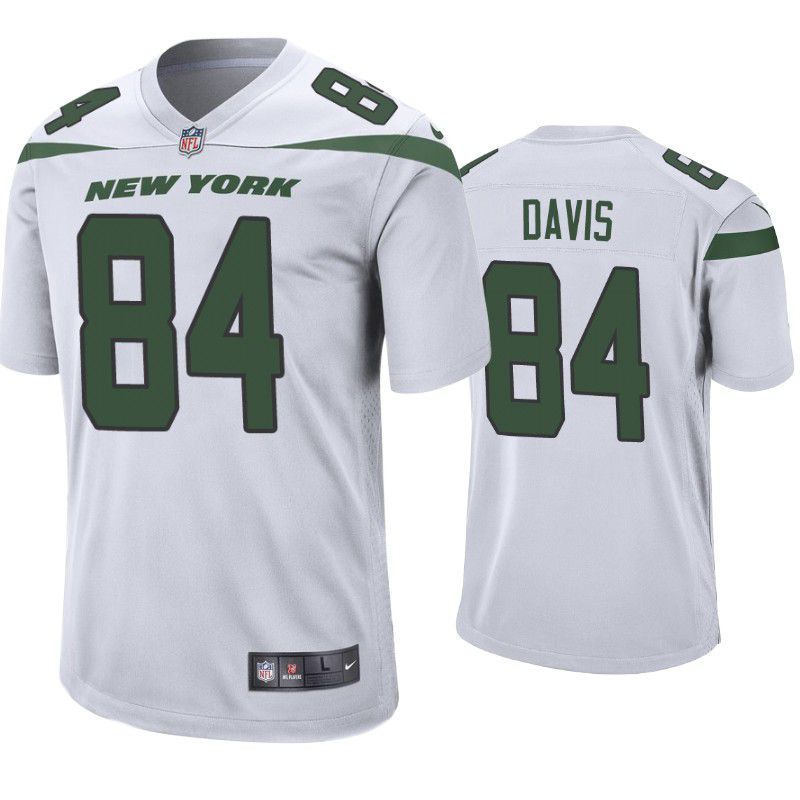 Men New York Jets 84 Corey Davis Nike White Game Player NFL Jersey